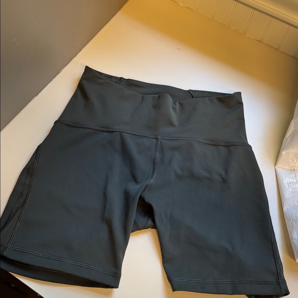 Lululemon Athletica Dark Gray High-Waisted Shorts